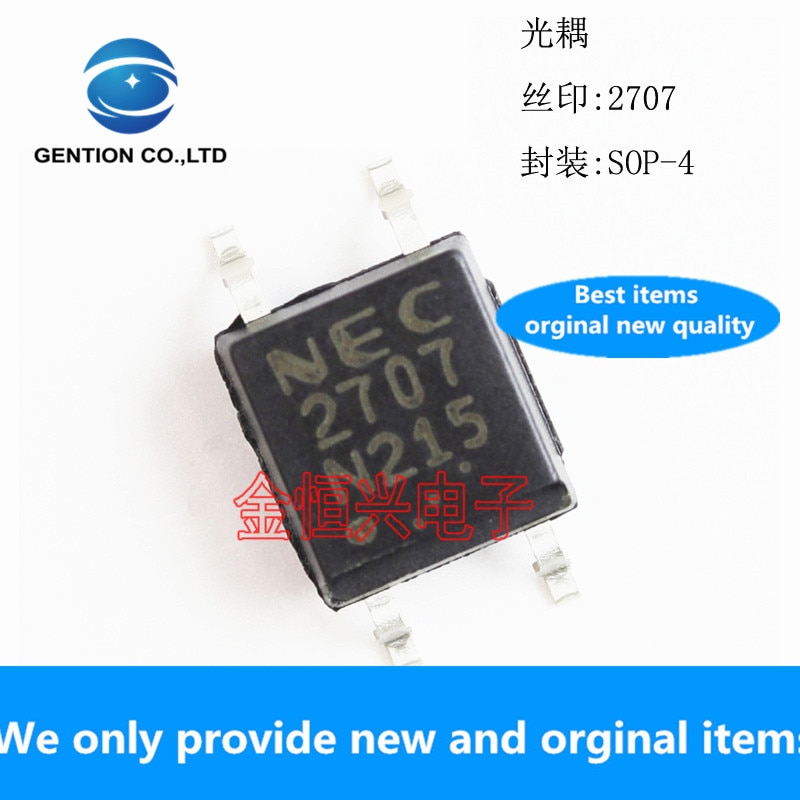 Optocoupler 100% 2707 SOP-4,  ǰ 10pcs